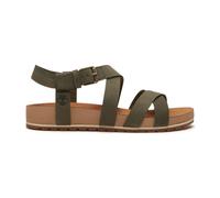Timberland Womens Backstrap Sandal dk grn nubuck 9.5 Wide Fit