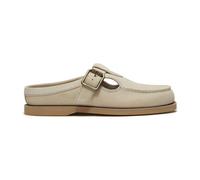 Timberland Womens Clog Shoe lt beige suede 8.5 Wide Fit