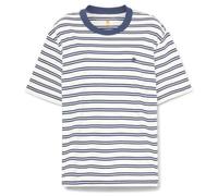Timberland - Women's Dunstan Short-Sleeve Stripe Tee - T-Shirt, Gr. L, grau/weiß (PeacoatYD)