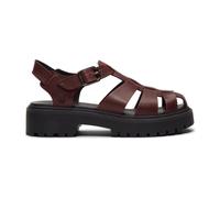 Timberland Womens Fisherman Sandal bur f grain 9 Wide Fit