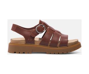 Timberland Womens Fisherman Sandal dk red f grain 8 Wide Fit