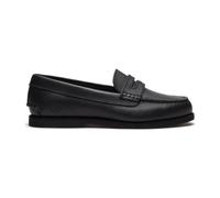 Timberland Womens Loafer Shoe blk full grain 7 Wide Fit