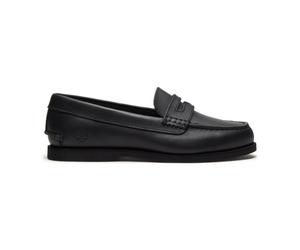 Timberland Womens Loafer Shoe blk full grain 9 Wide Fit