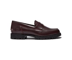 Timberland Womens Loafer Shoe burgundy full grain 6 Wide Fit