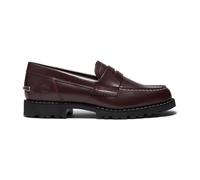 Timberland Womens Loafer Shoe burgundy full grain 8 Wide Fit