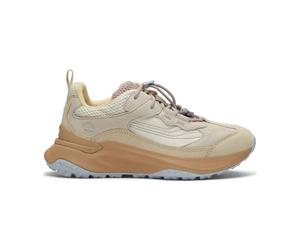 Timberland Womens Low Lace UP Waterproof Sneaker lt beige suede 6 Wide Fit