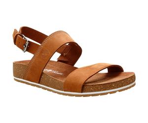 Timberland Women's Malibu Waves Ankle Strap Sandal Rust Nubuck 39