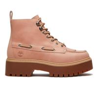 Timberland Womens Mid Lace UP Boot lt pink f grain 6.5 Wide Fit