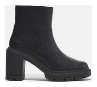 Timberland Womens Mid Zip UP Boot black full grain 7.5 Wide Fit