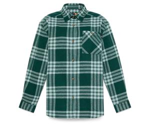 Timberland - Women's Midweight Flannel Pocket Shirt - Bluse, Gr. L, türkis (GreenGablesYd)
