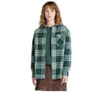 Timberland - Women's Midweight Flannel Pocket Shirt - Bluse, Gr. XL, türkis (GreenGablesYd)