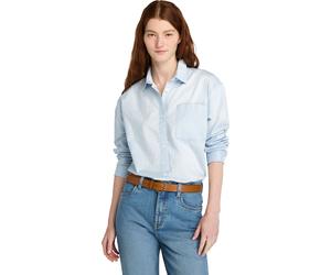 Timberland Womens Popeline Long-sleeve Shirt skyway L