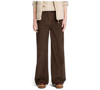 Timberland Womens Washed Corduroy Wide-leg Pants chocolate brown 23W 30L