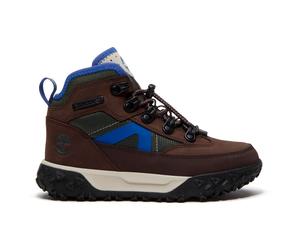 Timberland - Youth's Greenstride Motion 6 Mid Bungee WP Boot - Freizeitschuhe, Gr. 31 US 13, schwarz/braun (DarkBrown/Nubuck/WDarkGreen)
