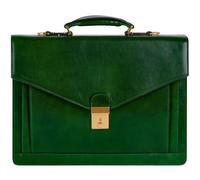 Time Resistance Aktentasche für Herren 100% Leder - Handgefertigt in Italien - Arbeitstasche - Laptoptasche - Businesstasche - Stylische Umhängetasche