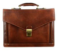 Time Resistance Aktentasche für Herren 100% Leder - Handgefertigt in Italien - Arbeitstasche - Laptoptasche - Businesstasche - Stylische Umhängetasche