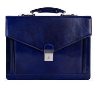 Time Resistance Aktentasche für Herren 100% Leder - Handgefertigt in Italien - Arbeitstasche - Laptoptasche - Businesstasche - Stylische Umhängetasche