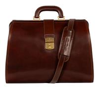 Time Resistance Arzttasche aus Leder - Italienische Handgefertigte Medizinische Aktentasche - Handtasche im Vintage-Stil (Braun)
