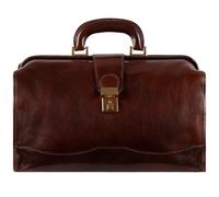 Time Resistance Arzttasche aus Leder - Lederhandtasche im Vintage-Stil - Aktentasche aus Leder für Damen und Herren (Braun)