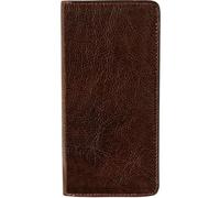 Time Resistance Braun Leder Anzug Geldbörse - Vollnarbenleder Geldbeutel hergestellt in Italien - Schlankes Portemonnaie - 100% Leder Brusttasche - Hohes Billfold-Kartenetui - Slim Suit Wallet