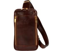 Time Resistance Brusttasche Leder Herren - Stylische Umhängetasche - Sling Bag - Rücken & Brust - 100% Leder - Italienische Handwerkstradition