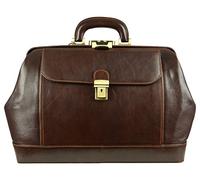 Time Resistance Doktortasche Aus Leder mit Schloss - Handgemacht Arzttasche Doktorkoffer Ledertasche Aktentasche Arztkoffer
