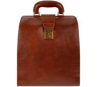 Time Resistance Herren Rucksack aus Leder - Handgefertigt in Italien - 100% Lederrucksack - Vintage Rucksack Damen und Herren - Braun