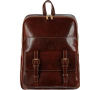 Time Resistance Herren Rucksack aus Leder - Handgefertigt in Italien - 100% Lederrucksack - Vintage Rucksack Damen und Herren