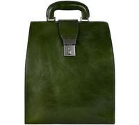 Time Resistance Herren Rucksack aus Leder - Handgefertigt in Italien - 100% Lederrucksack - Vintage Rucksack Damen und Herren (Grün)