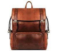 Time Resistance Herren und Damen Rucksack aus Leder - Handgefertigt in Italien - 100% Lederrucksack - Vintage Rucksack Herren - Reiserucksack