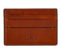 Time Resistance Kreditkartenetui - Leder-Visitenkartenhalter - Italienisches Handgefertigtes Kartenetui (Cognac-Braun)