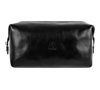 Time Resistance Kulturbeutel Leder Herren - Kosmetikbeutel - Gladstone-Öffnung - Waschtasche für Männer - 100% Echtleder - Hochwertige Kosmetiktasche Mann
