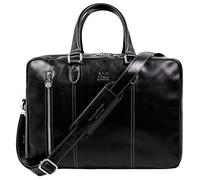 Time Resistance Leder Aktentasche handgefertigte Umhängetasche Laptoptasche für bis zu 15 Zoll Laptop Dokumententasche A4 umwandelbar zum Rucksack