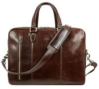 Time Resistance Leder Aktentasche handgefertigte Umhängetasche Laptoptasche für bis zu 15 Zoll Laptop Dokumententasche A4 umwandelbar zum Rucksack