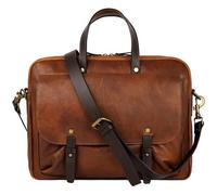 Time Resistance Leder-Aktentasche - Laptoptasche aus Vollnarbenleder - Computertasche - Business-Tasche