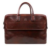 Time Resistance Leder Aktentasche Vollnarbenleder Laptoptasche bis zu 17" für Männer und Frauen