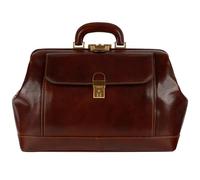Time Resistance Leder-Arzttasche - Top-Handle-Tasche - Medizinische Aktentasche - Gladstone-Handtasche (Braun)