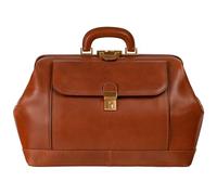 Time Resistance Leder-Arzttasche - Top-Handle-Tasche - Medizinische Aktentasche - Gladstone-Handtasche (Kognakbraun)