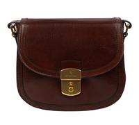 Time Resistance Leder-Crossbody-Tasche - Satteltasche mit Magnetverschluss - Leder-Messenger-Tasche für Damen (Braun)