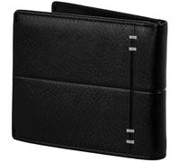 Time Resistance Leder Geldbörse - Italienisches handgefertigtes minimalistisches Design - Brieftasche für Kreditkarten und Bargeld (Schwarz)