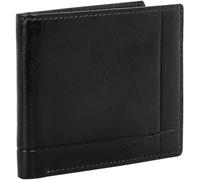 Time Resistance Leder Geldbörse - Italienisches Handgefertigtes Minimalistisches Portemonnaie für Karten und Bargeld - Schlanke Brieftasche aus Vollnarbigem Leder (Schwarz)