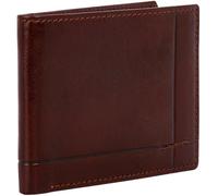 Time Resistance Leder Geldbörse - Italienisches Handgefertigtes Minimalistisches Portemonnaie für Karten und Bargeld - Schlanke Brieftasche aus Vollnarbigem Leder (Braun)