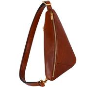Time Resistance Leder-Umhängetasche - Tasche aus Vollnarbenleder - Brusttasche für Damen und Herren