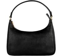 Time Resistance Lederhandtasche - Vollnarbenleder Geldbörse für Damen - Umhängetasche (Schwarz)