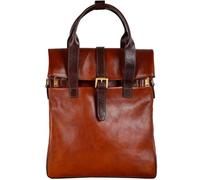 Time Resistance Lederrucksack - Business- und Freizeitrucksack - Echtes Leder - Italienische handgefertigte Tasche (Cognac-Braun)