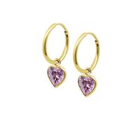 TIME ROAD Ohrringe HIN00266/12 Gold Herz Damen, 52 (16.6), Goldfarben, Kein Edelstein