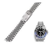 TIME WARRIOR Rolex Jubilee Uhrenarmband, 20 mm, Edelstahl, für Modelle Submariner, GMT-Master Armband für Datejust Daytona mit Logo
