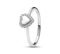 Timeless Damen Herzring aus 925er Silber, gravierbar