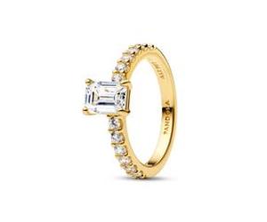Timeless Damenring mit Zirkoniasteinen, IP Gold