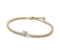 Timeless Herz Tennisarmband, IP Gold, Zirkonia
